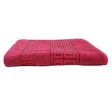 Bath Towel Greek Border - Burgundy, Bath Towels, Chase Value, Chase Value