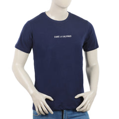 Men's Eminent Round Neck Half Sleeves Printed T-Shirt - Navy Blue