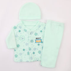 Newborn Boys Full Sleeves Suit - Cyan