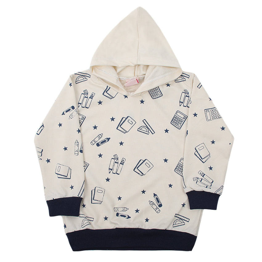 Girls Full Sleeves Hoodie T-Shirt - Fawn