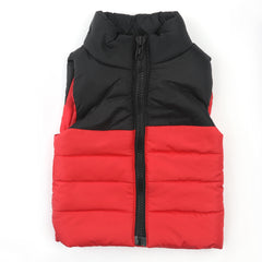 Newborn Boys Sleevesless Parachute Jacket - Red