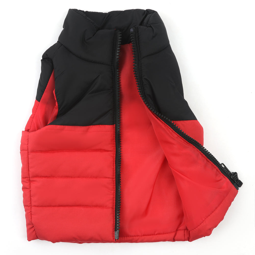 Newborn Boys Sleevesless Parachute Jacket - Red, Newborn Boys Winterwear, Chase Value, Chase Value