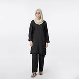 Women's Dyed Solid Co-Ord Set - Black, Women Co-Ord Set, Chase Value, Chase Value