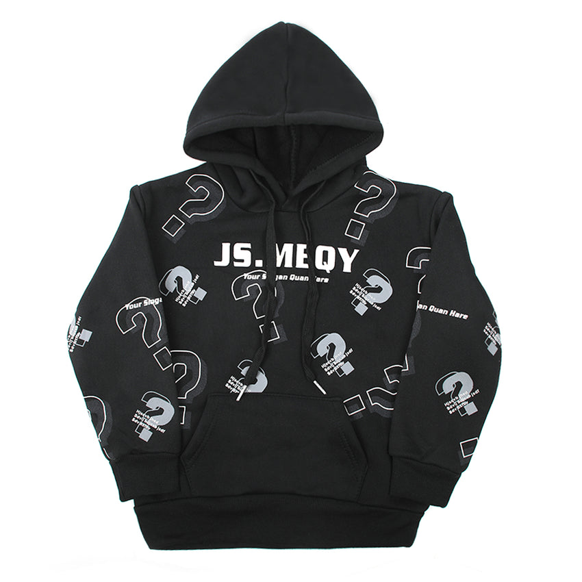 Boys Full Sleeves Hoodie - Black