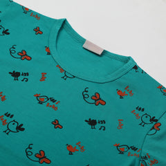 Girls Half Sleeves T-Shirt - Dark Green