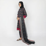 Eminent Women's Embpridered Stitched 03 Pcs Suit - Black, Women Shalwar Suits, Eminent, Chase Value