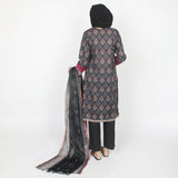 Eminent Women's Embpridered Stitched 03 Pcs Suit - Black, Women Shalwar Suits, Eminent, Chase Value