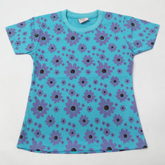 Girls Half Sleeves T-Shirt - Blue