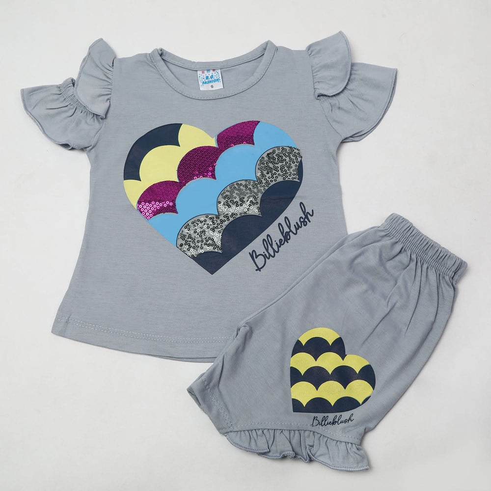 Girls Half Sleeves Suits - Blue, Girls Suits, Chase Value, Chase Value