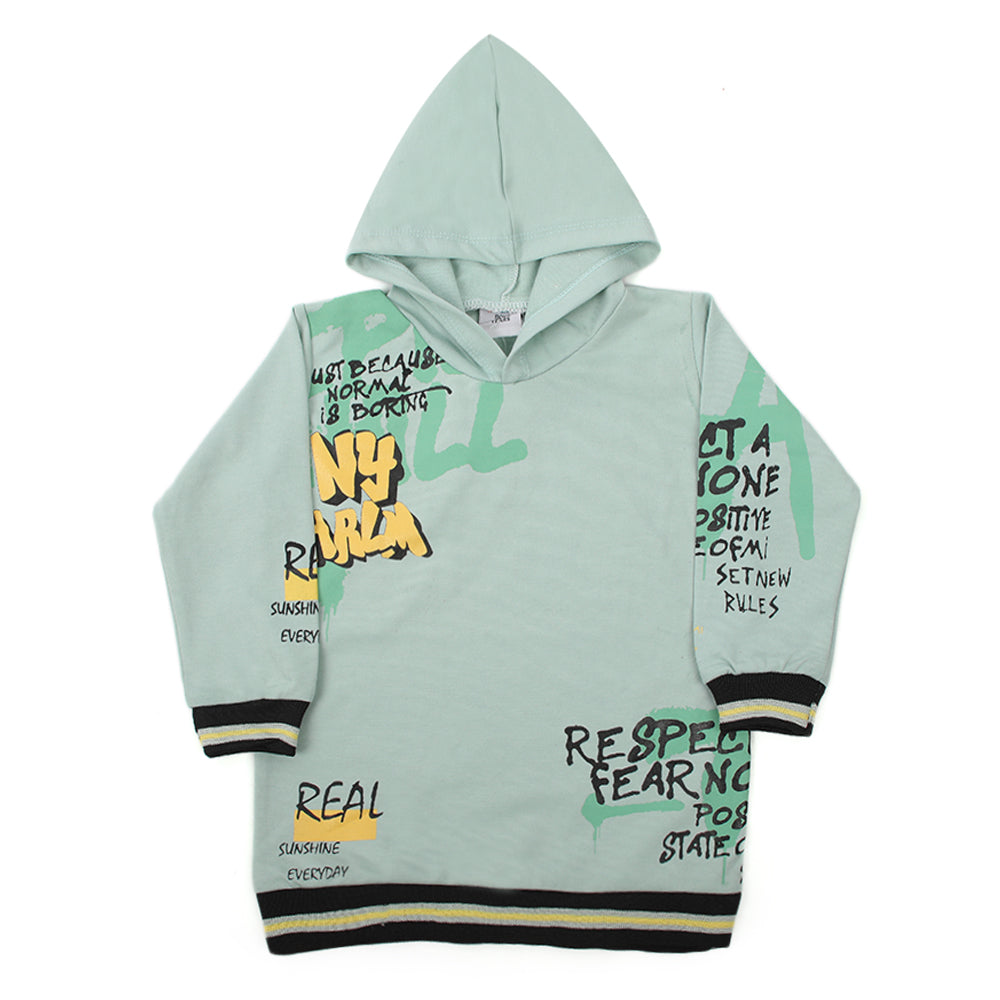 Boys Full Sleeves Hoodie - Cyan, Boys Hoodies & Sweat Shirts, Chase Value, Chase Value