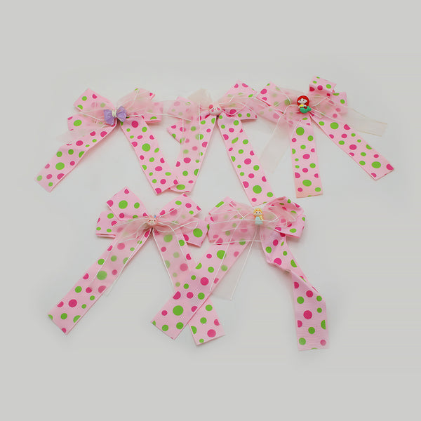 Fancy Hair Pin For Girls Pack Of 5 - Baby Pink