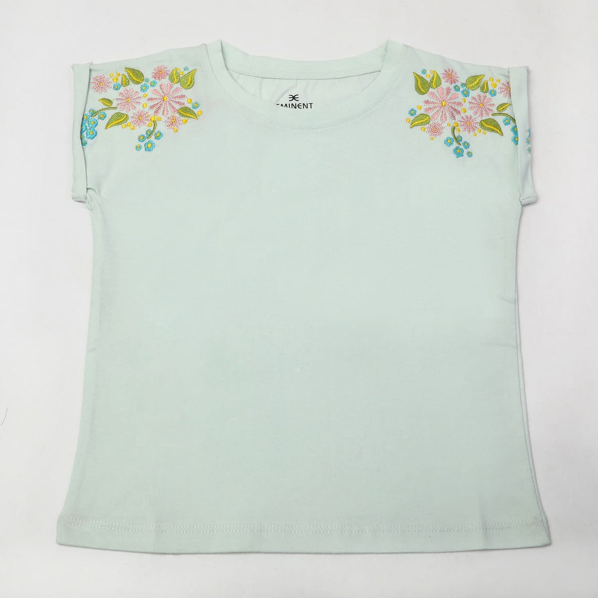 Eminent Girl's Half Sleeves T-Shirt - Sea Green, Girls T-Shirts, Eminent, Chase Value