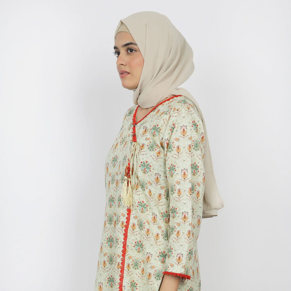 Women's Khaddar 2pcs Stitched Suit - Light Green, Women Shalwar Suits, Chase Value, Chase Value