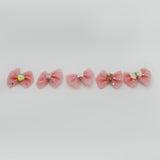 Fancy Hair Pin For Girls Pack Of 5 - Peach, Girls Hair Accessories, Chase Value, Chase Value