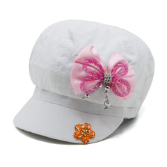 Girls P Cap - White