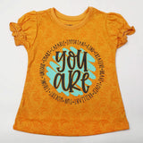 Girl's Half Sleeves T-Shirt - Orange, Girls T-Shirts, Chase Value, Chase Value
