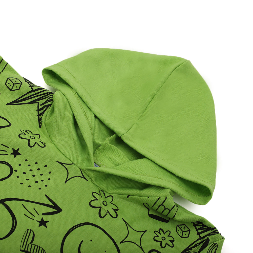 Girls Full Sleeves HoodieT-Shirt - Light Green, Girls Hoodies & Sweat Shirts, Chase Value, Chase Value