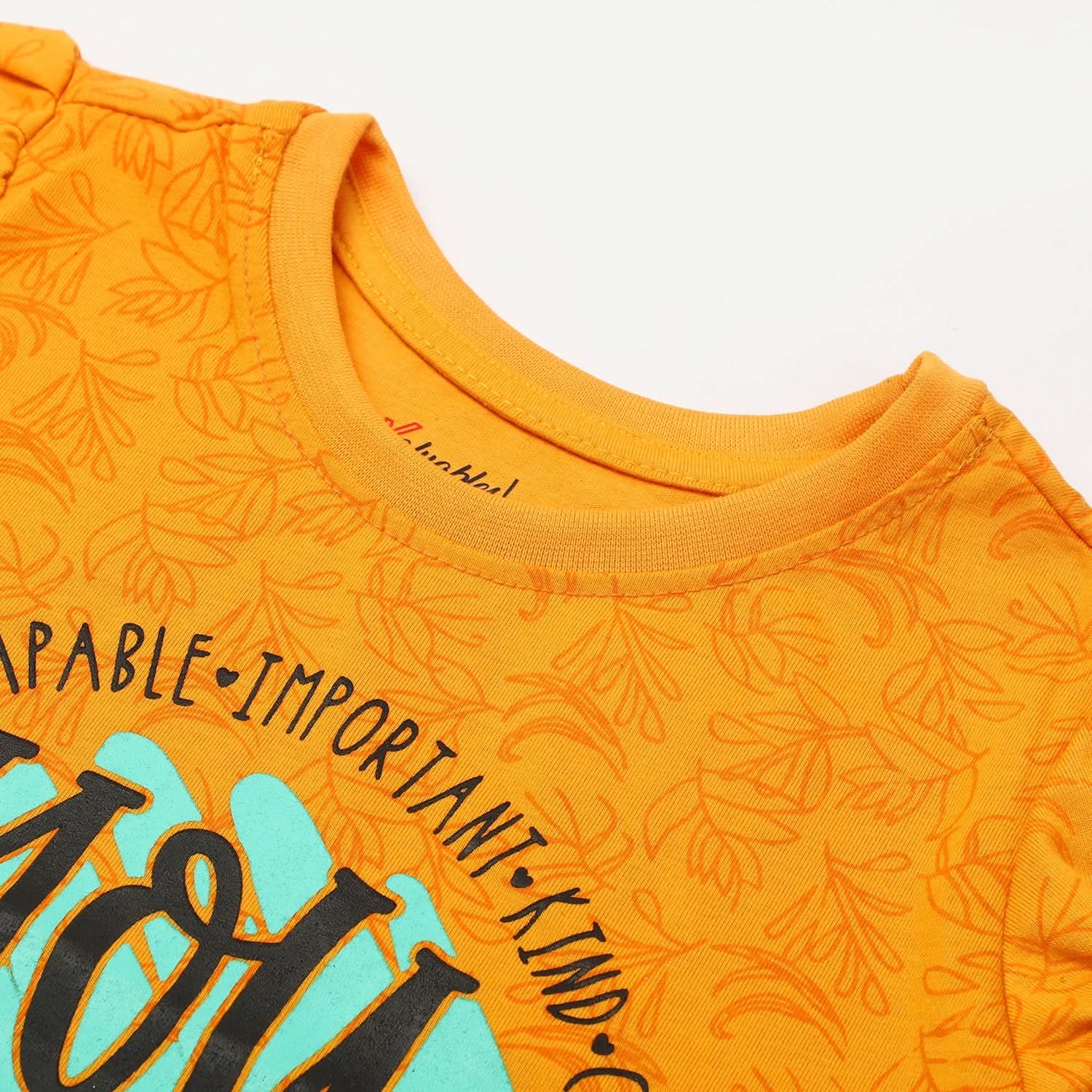 Girl's Half Sleeves T-Shirt - Orange, Girls T-Shirts, Chase Value, Chase Value