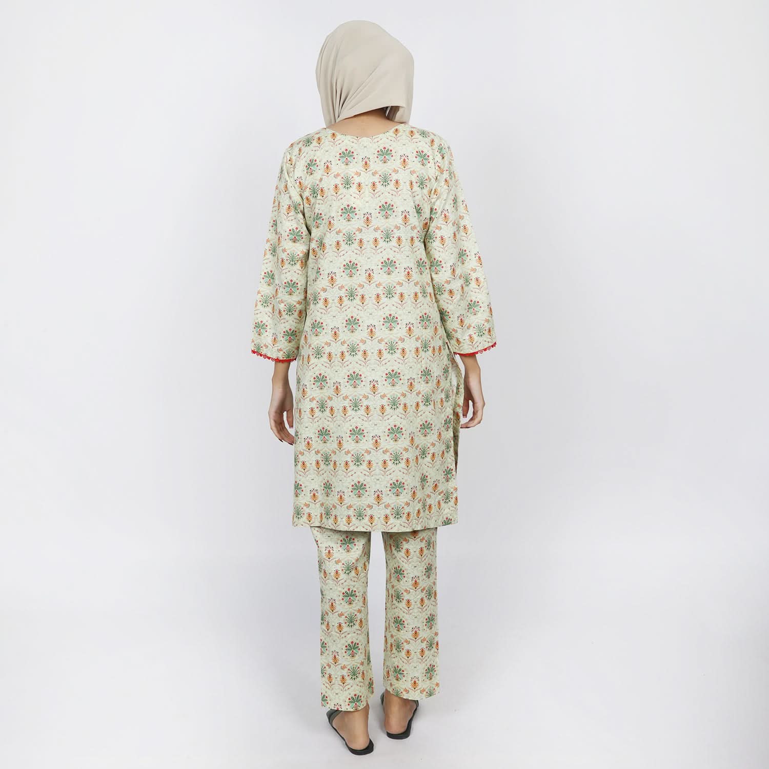 Women's Khaddar 2pcs Stitched Suit - Light Green, Women Shalwar Suits, Chase Value, Chase Value