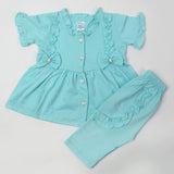 Girls Half Sleeves Suits - Blue, Girls Suits, Chase Value, Chase Value