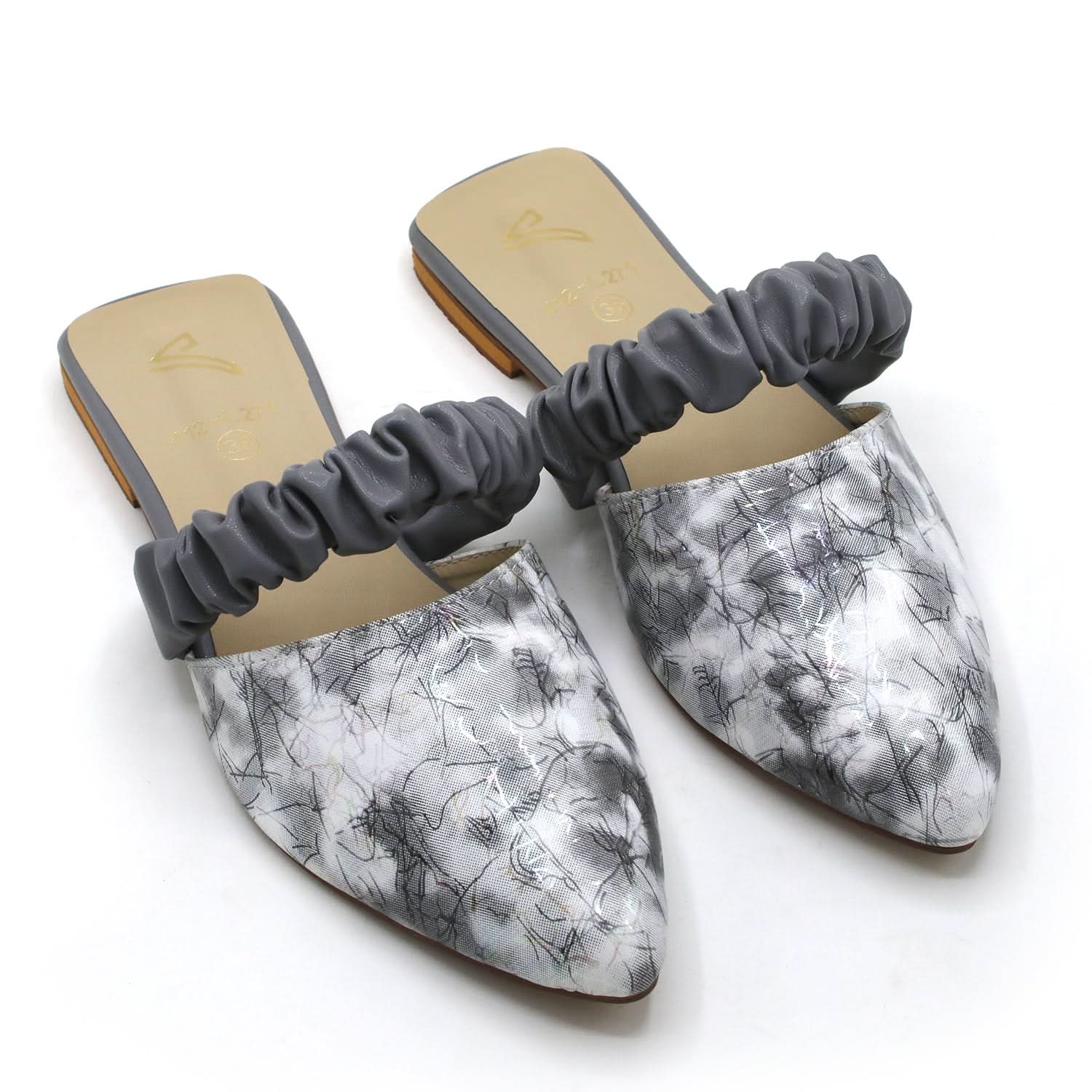 Women's Backless Pump - Grey, Women Backless Pumps, Chase Value, Chase Value