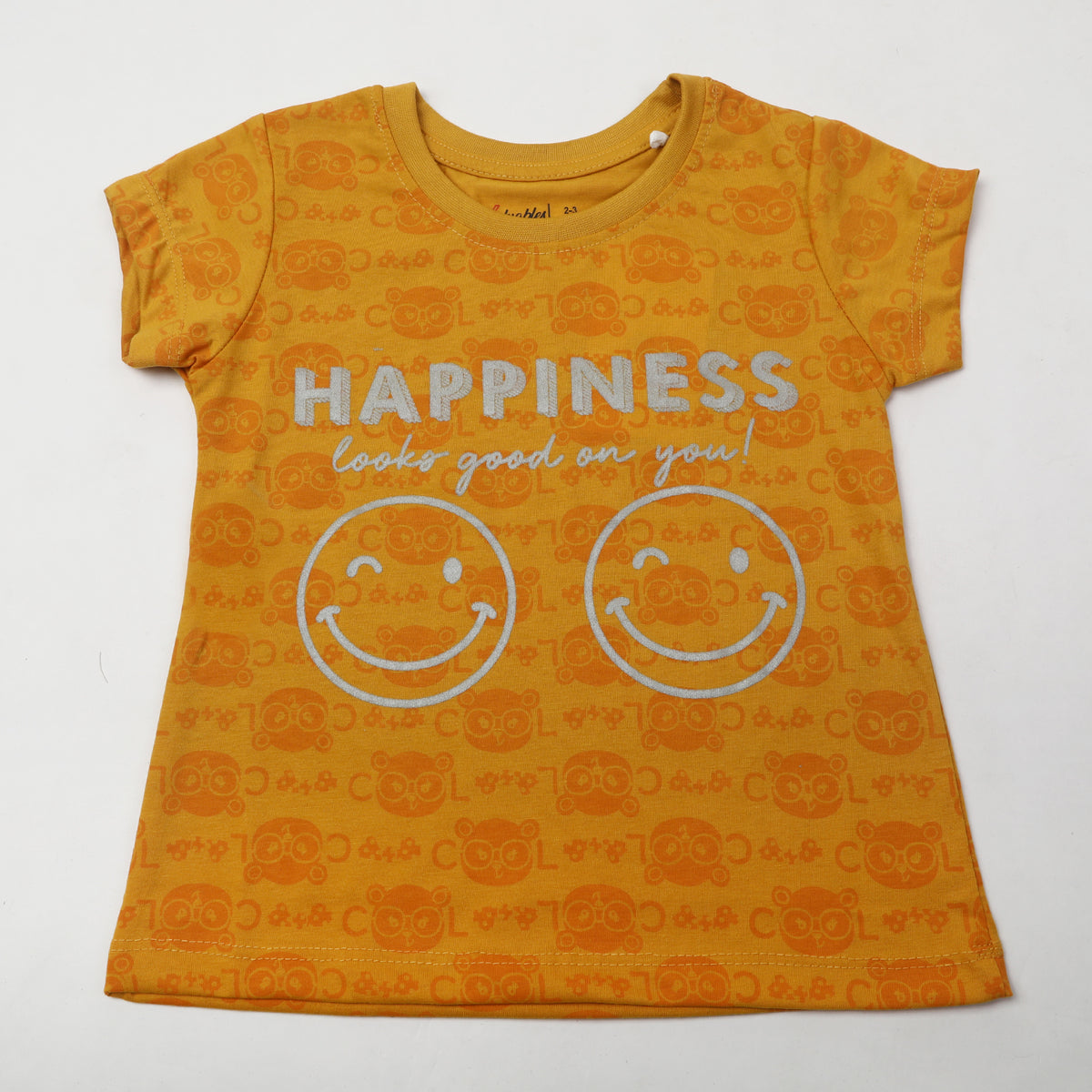 Girl's Half Sleeves T-Shirt - Mustard, Girls T-Shirts, Chase Value, Chase Value