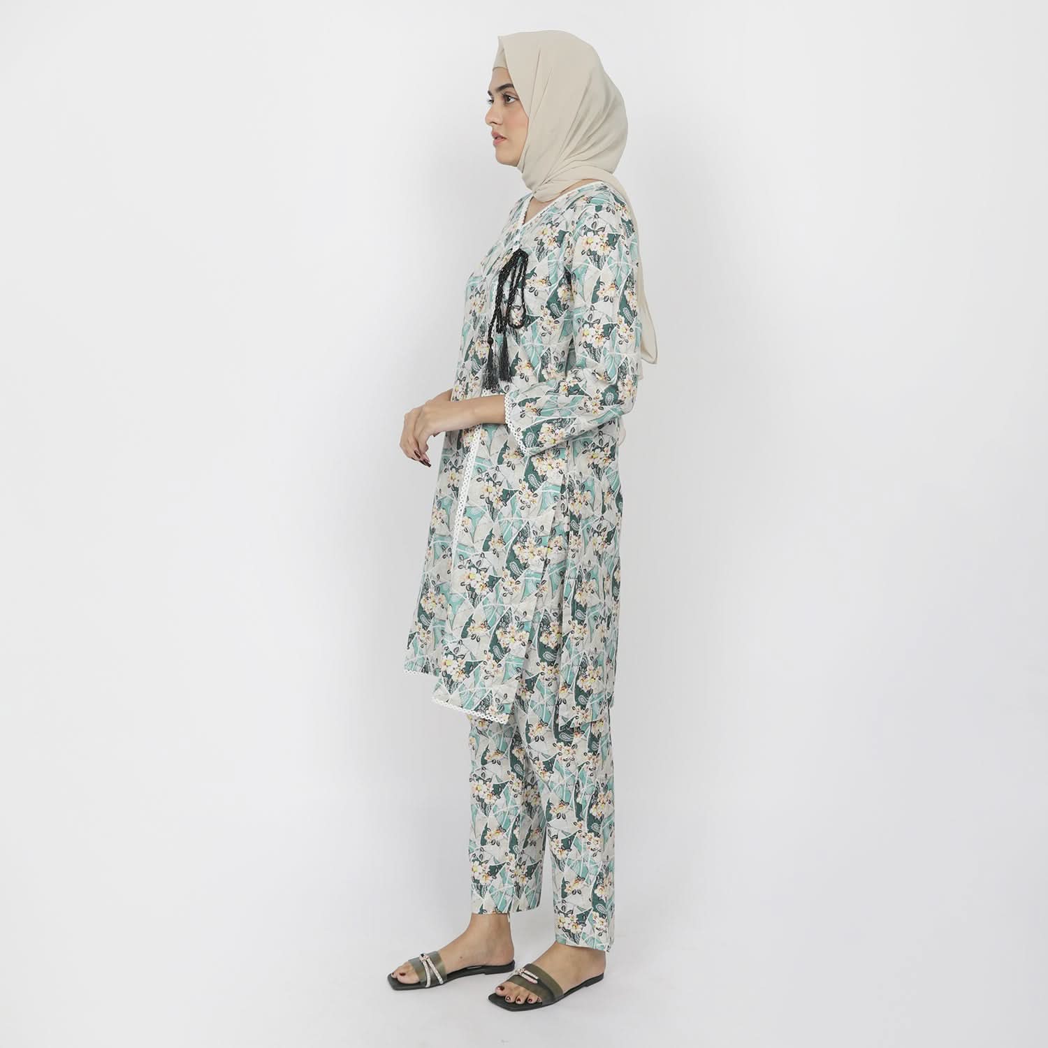 Women's Khaddar 2pcs Stitched Suit - Fawn, Women Shalwar Suits, Chase Value, Chase Value