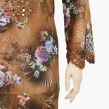 Women's Embroidered Kurti - Brown, Women Ready Kurtis, Chase Value, Chase Value