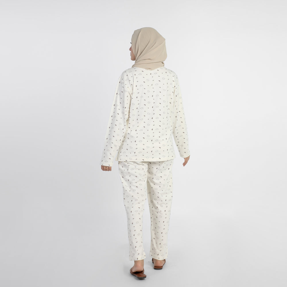 Eminent Women's Full Sleeves Night Suit - Off White, Women Two Piece Outfit, Eminent, Chase Value