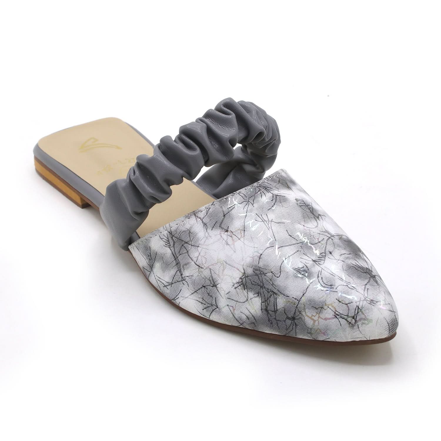 Women's Backless Pump - Grey, Women Backless Pumps, Chase Value, Chase Value