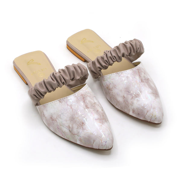 Women's Backless Pump - Beige