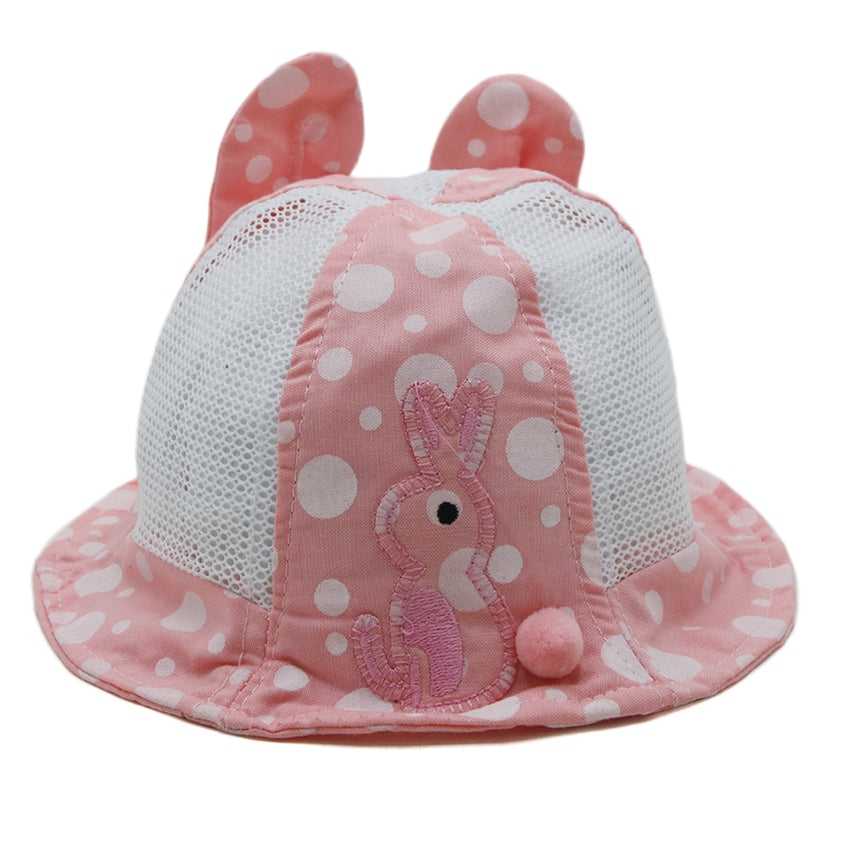 Girls Floppy Cap - Baby Pink