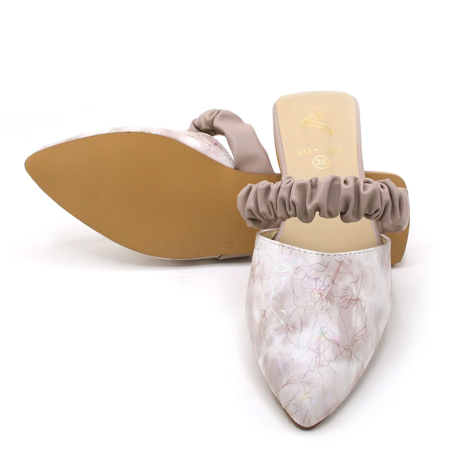 Women's Backless Pump - Beige, Women Backless Pumps, Chase Value, Chase Value