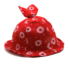 Girls Floppy Cap - Red