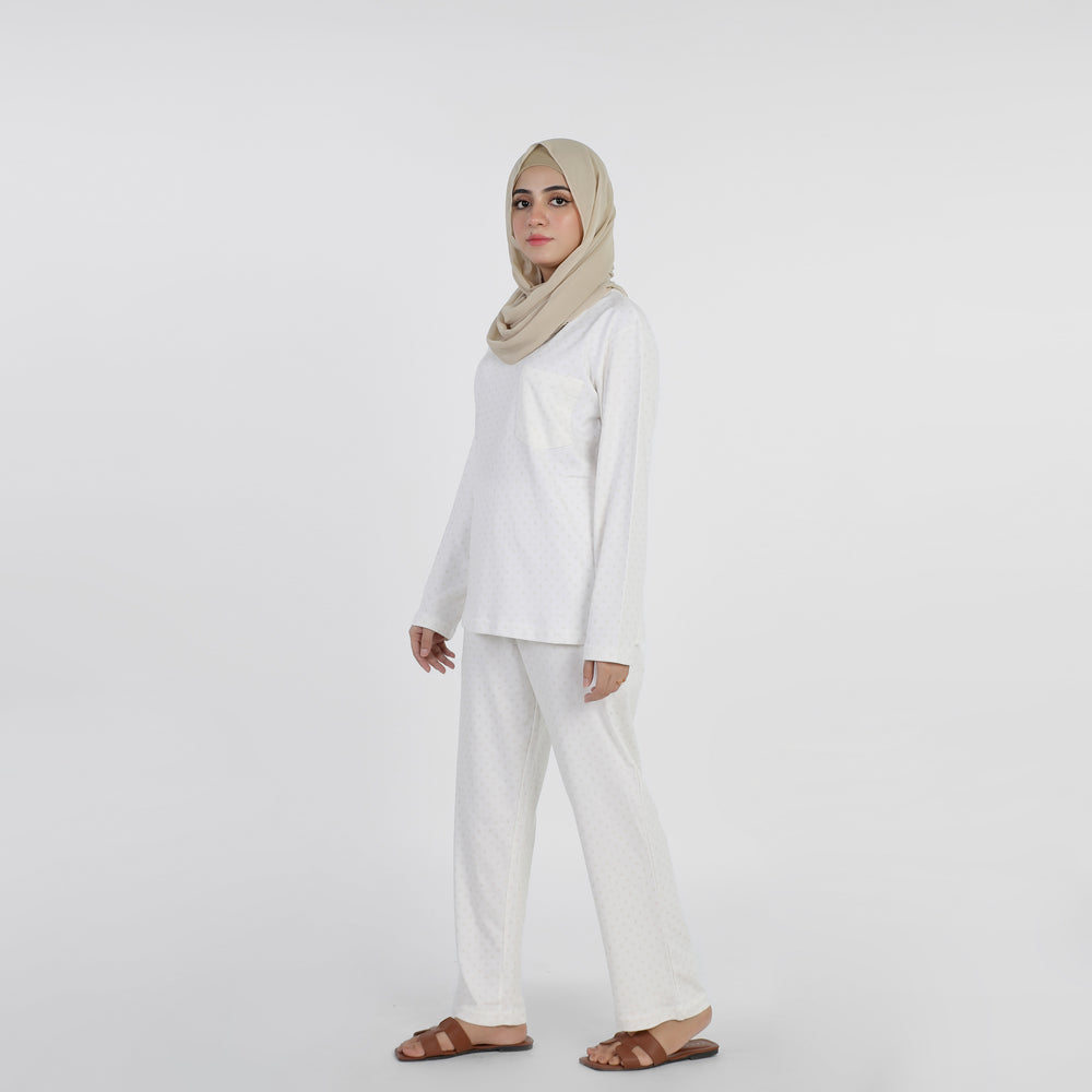 Eminent Women's Full Sleeves Night Suit - White, Women Two Piece Outfit, Eminent, Chase Value