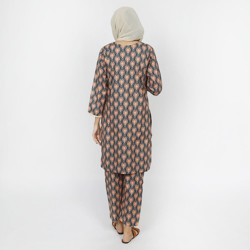 Women's Khaddar 2pcs Stitched Suit - Peach, Women Shalwar Suits, Chase Value, Chase Value