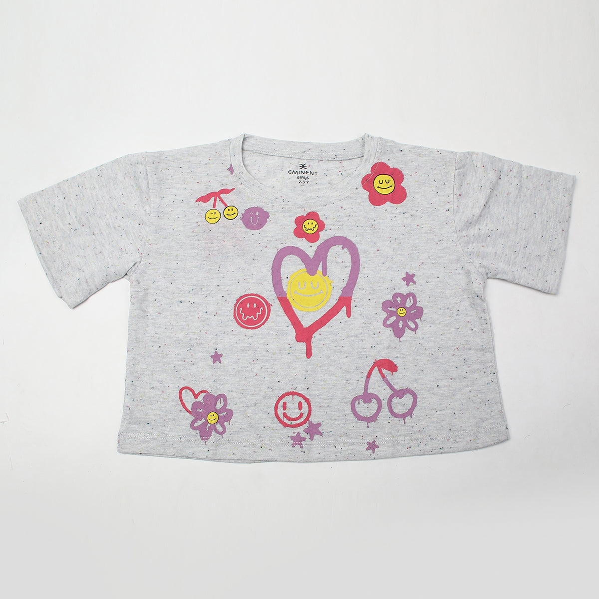 Eminent Girl's Half Sleeves T-Shirt - Oatmeal, Girls T-Shirts, Eminent, Chase Value