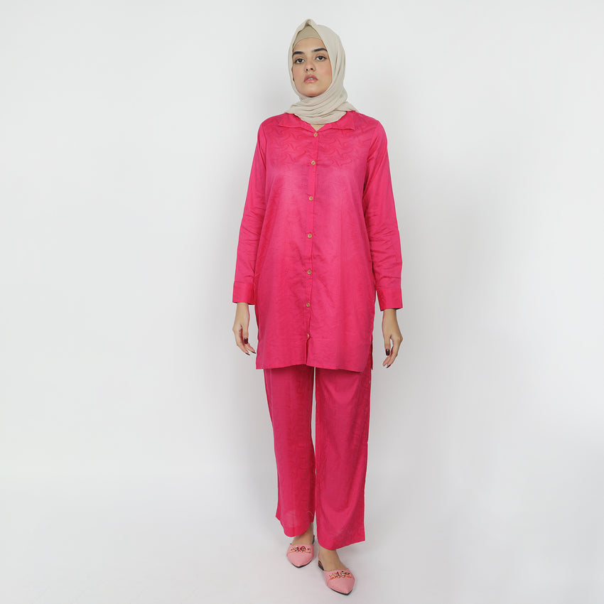 Women's Stitched Shalwar Suit - Pink