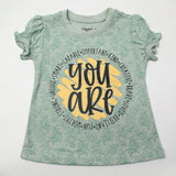 Girl's Half Sleeves T-Shirt - Green, Girls T-Shirts, Chase Value, Chase Value