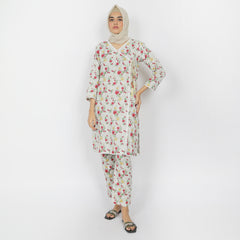 Women's Khaddar 2pcs Stitched Suit - Light Grey