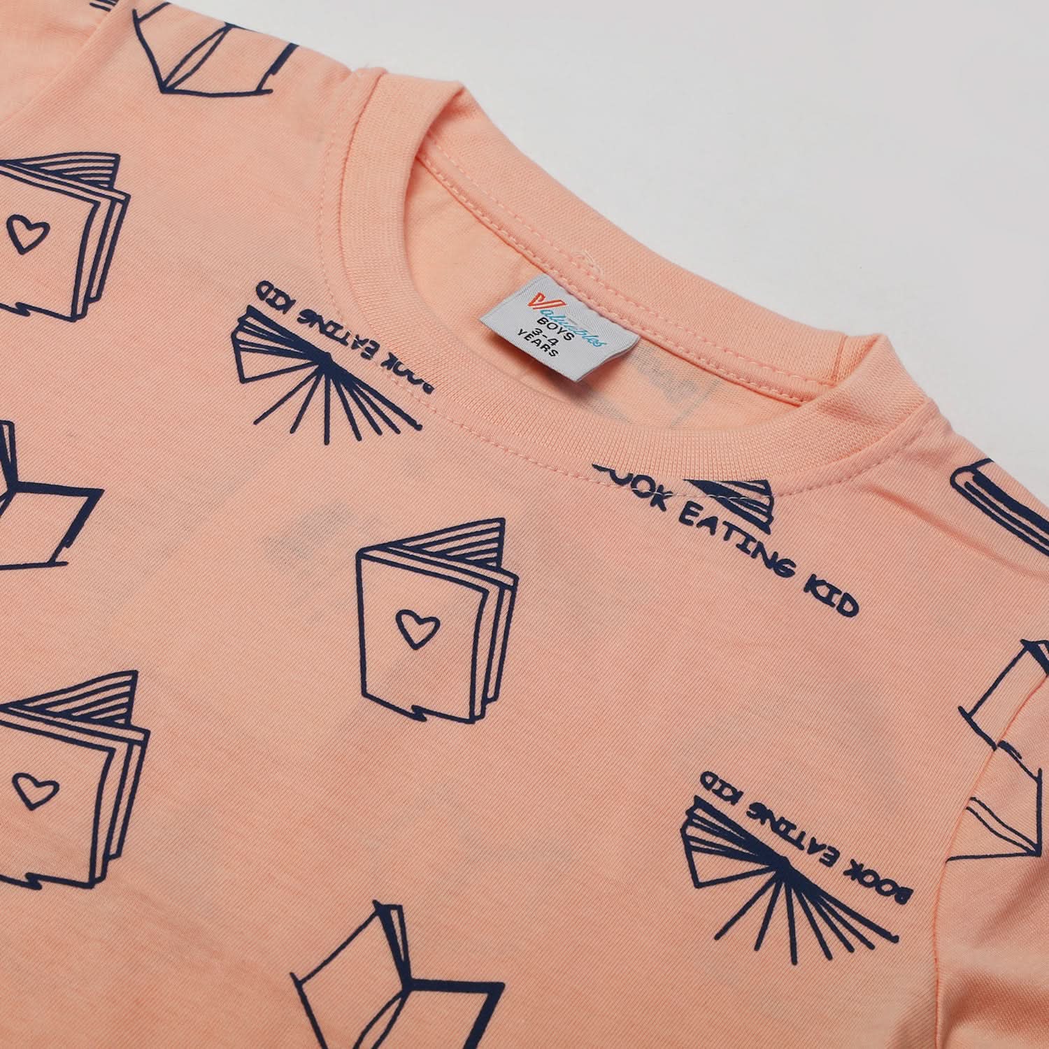 Boys Half Sleeves T-Shirt - Peach, Boys T-Shirts, Chase Value, Chase Value