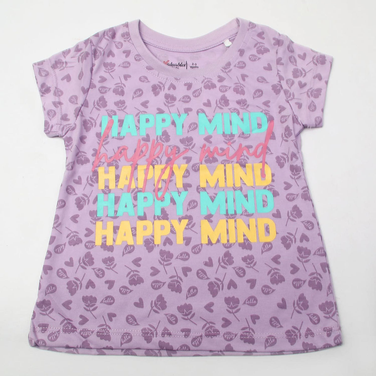 Girl's Half Sleeves T-Shirt - Purple, Girls T-Shirts, Chase Value, Chase Value