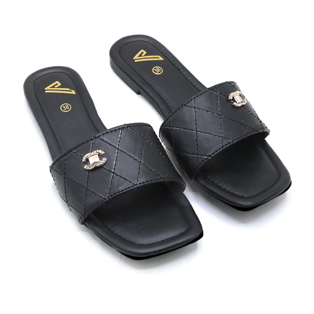 Women's Slipper - Black, Women Slippers, Chase Value, Chase Value