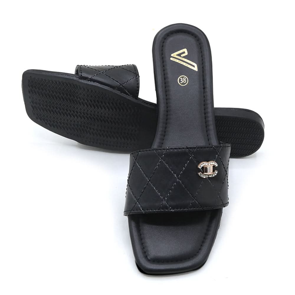 Women's Slipper - Black, Women Slippers, Chase Value, Chase Value
