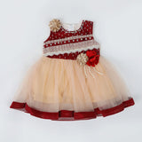 Newborn Girls Frock - Maroon, Newborn Girls Frocks, Chase Value, Chase Value