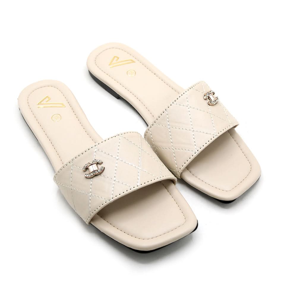 Women's Slipper - Beige, Women Slippers, Chase Value, Chase Value