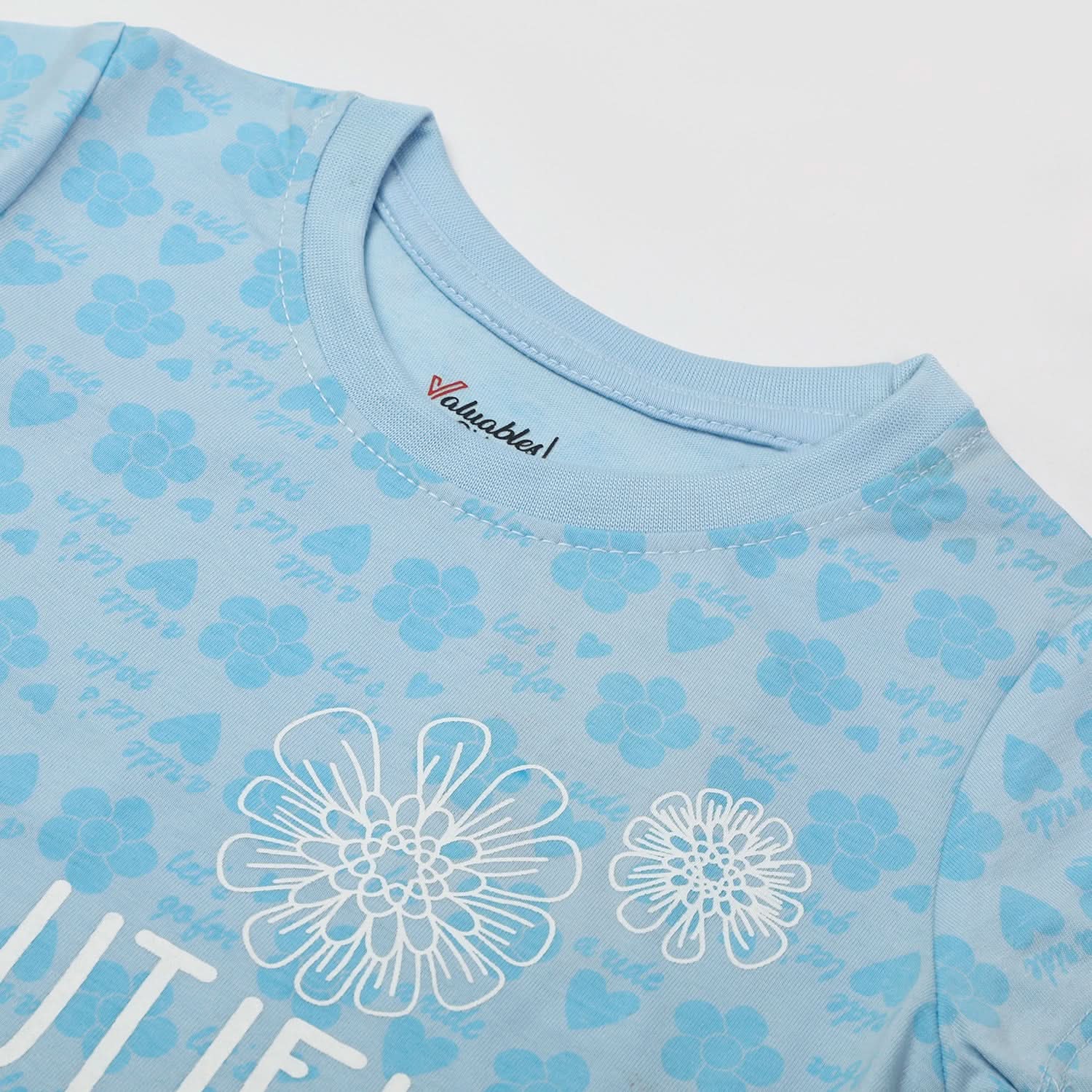 Girl's Half Sleeves T-Shirt - Blue, Girls T-Shirts, Chase Value, Chase Value