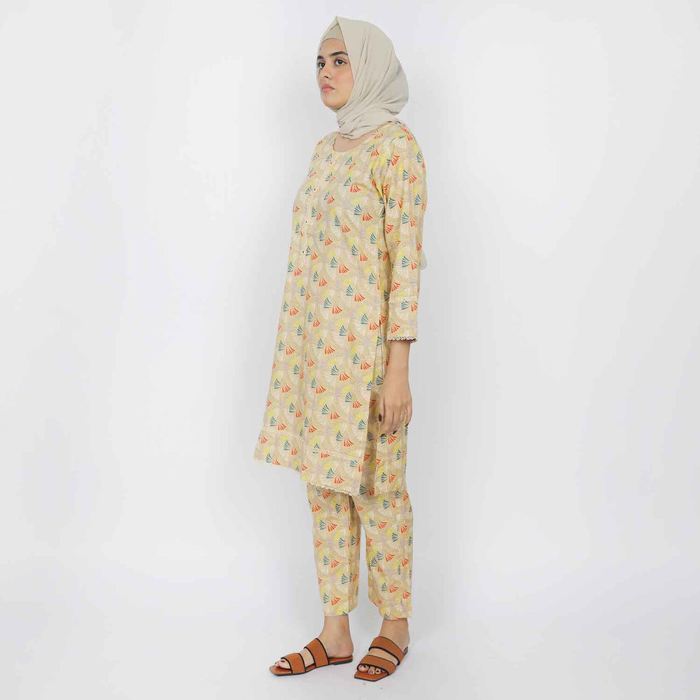 Women's Khaddar 2pcs Stitched Suit - Light Brown, Women Shalwar Suits, Chase Value, Chase Value