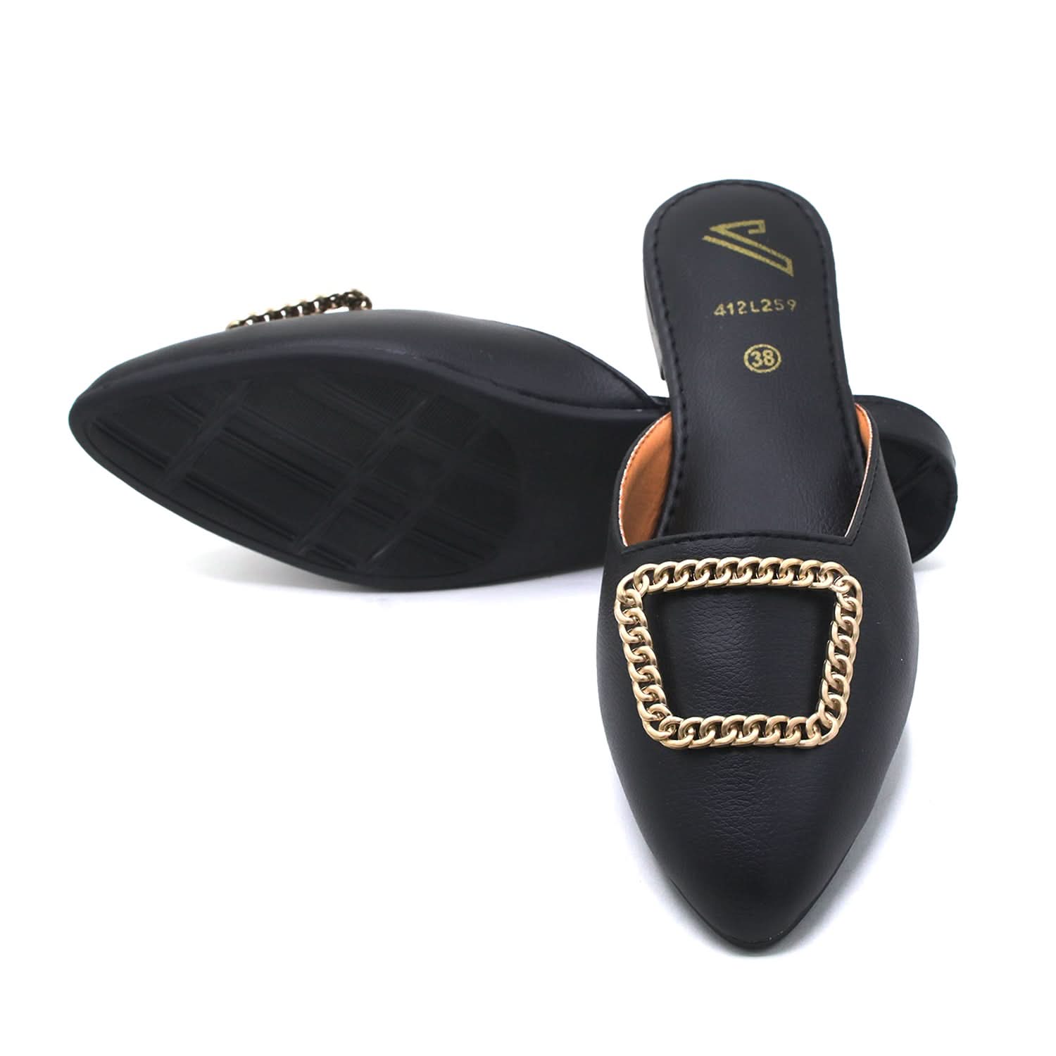 Women's Backless Pump - Black, Women Backless Pumps, Chase Value, Chase Value