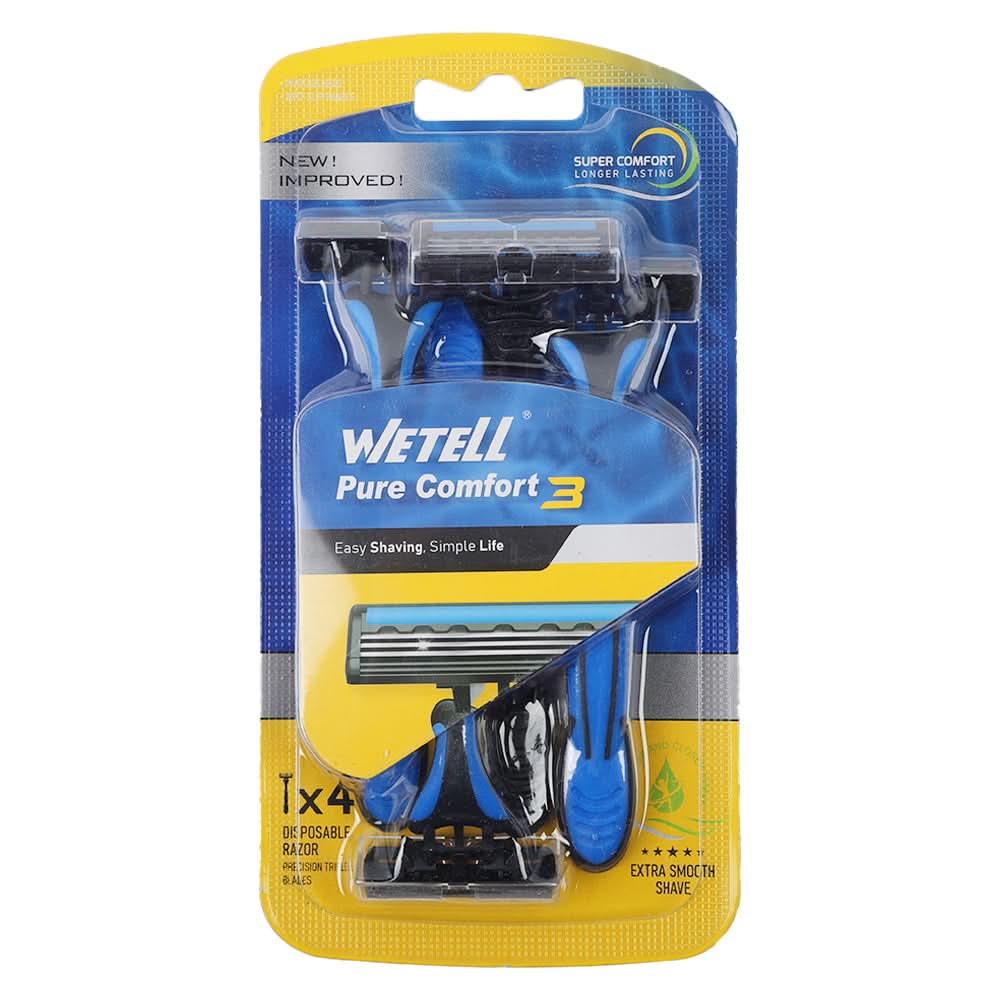 Wetell Shaving Razor For Men Pack Of 4, Razor & Cartridges, Wetell, Chase Value